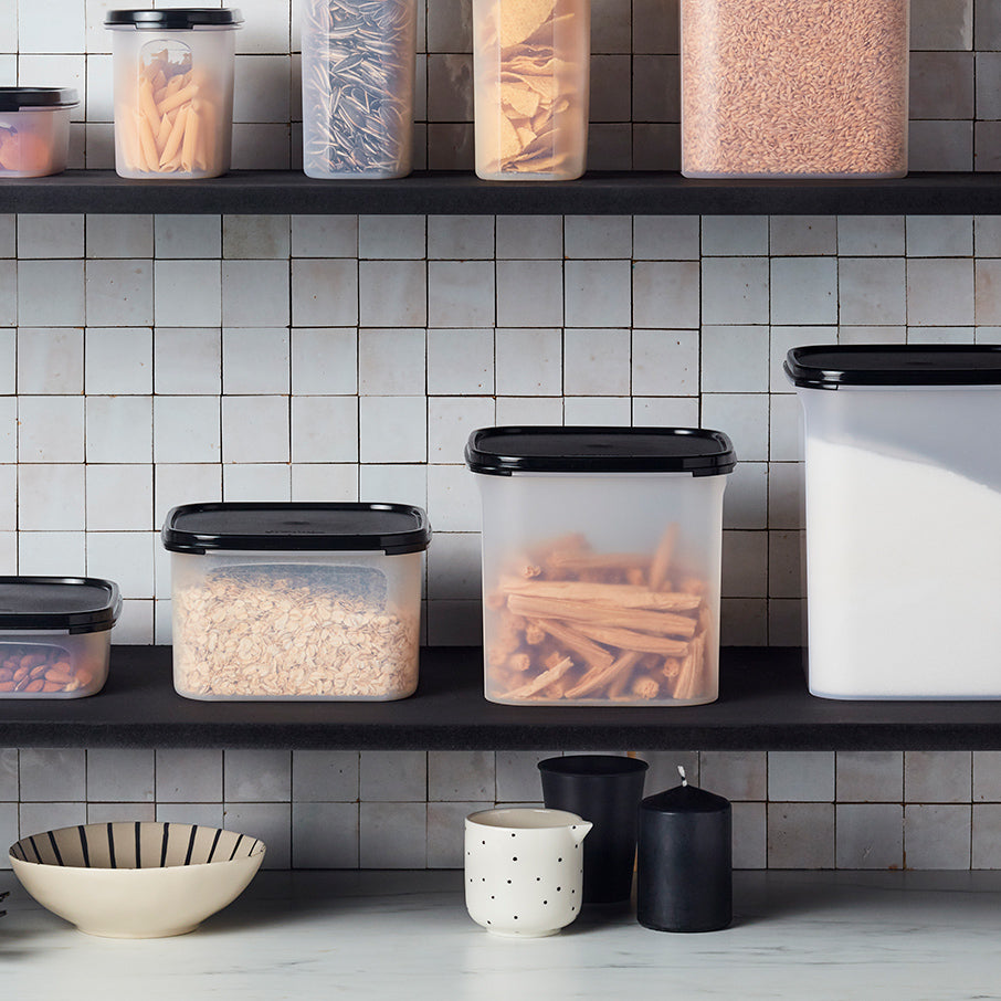 tupperware modular mates carré 3 boîte de conservation alimentaire noir de jais
