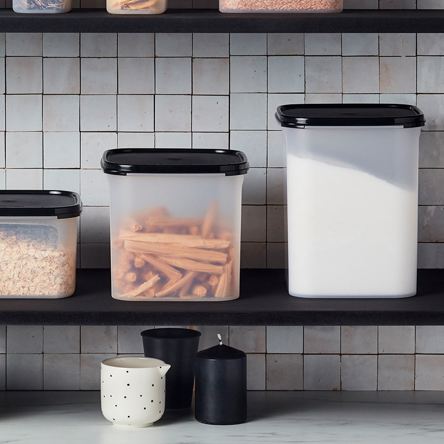 tupperware modular mates carré 4 boîte de conservation alimentaire noir de jais