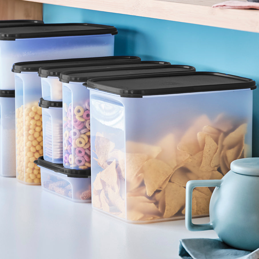 tupperware modular mates rectangulaire 4 boîte de conservation alimentaire noir de jais