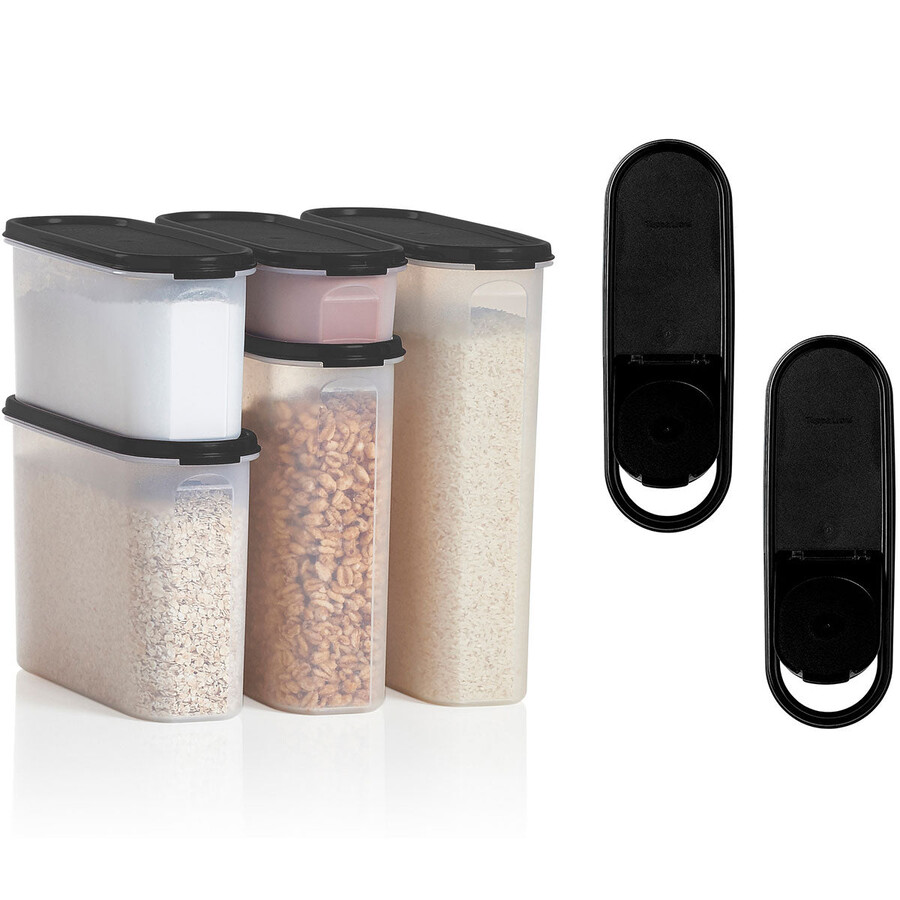 ensemble tupperware modular mates super oval noir de jais