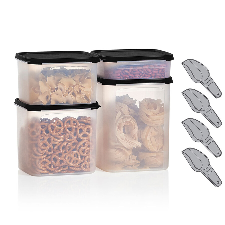 ensemble carré tupperware modular mates noir de jais