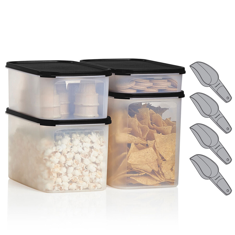 ensemble rectangulaire tupperware modular mates noir de jais