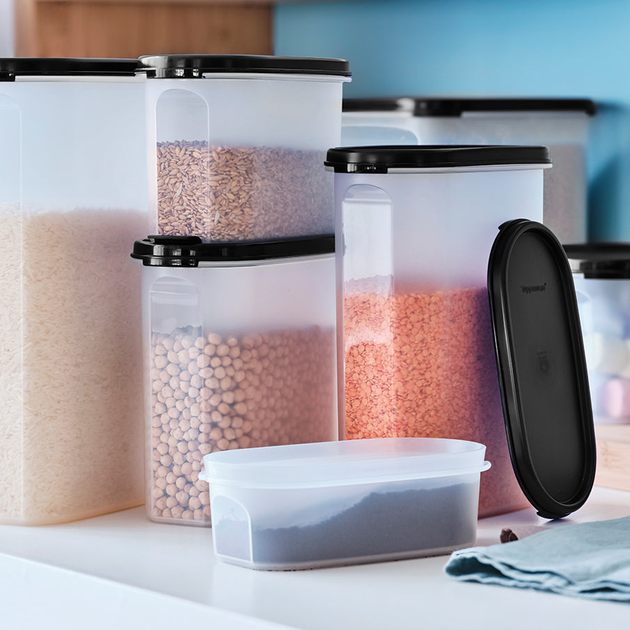 tupperware modular mates ovale 1 boîte de conservation alimentaire noir de jais
