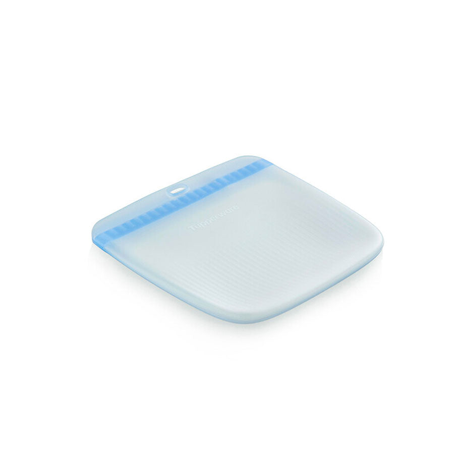 sac ultra-fin en silicone moyen bleu turquoise transparent