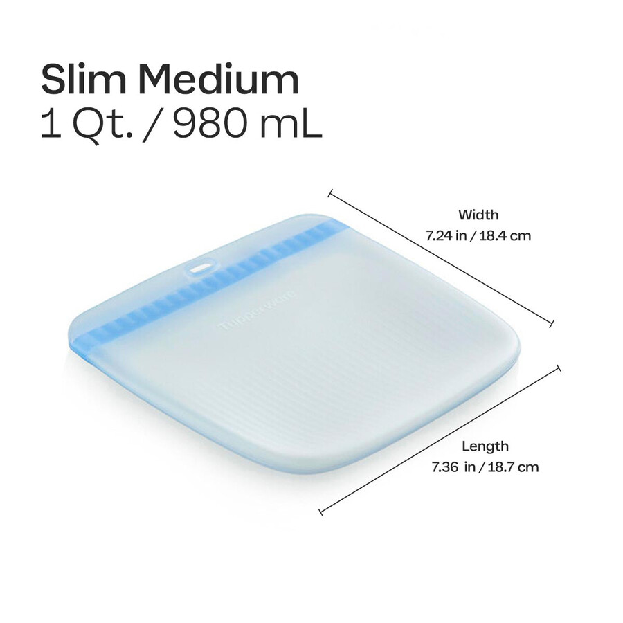 sac ultra-fin en silicone moyen bleu turquoise transparent