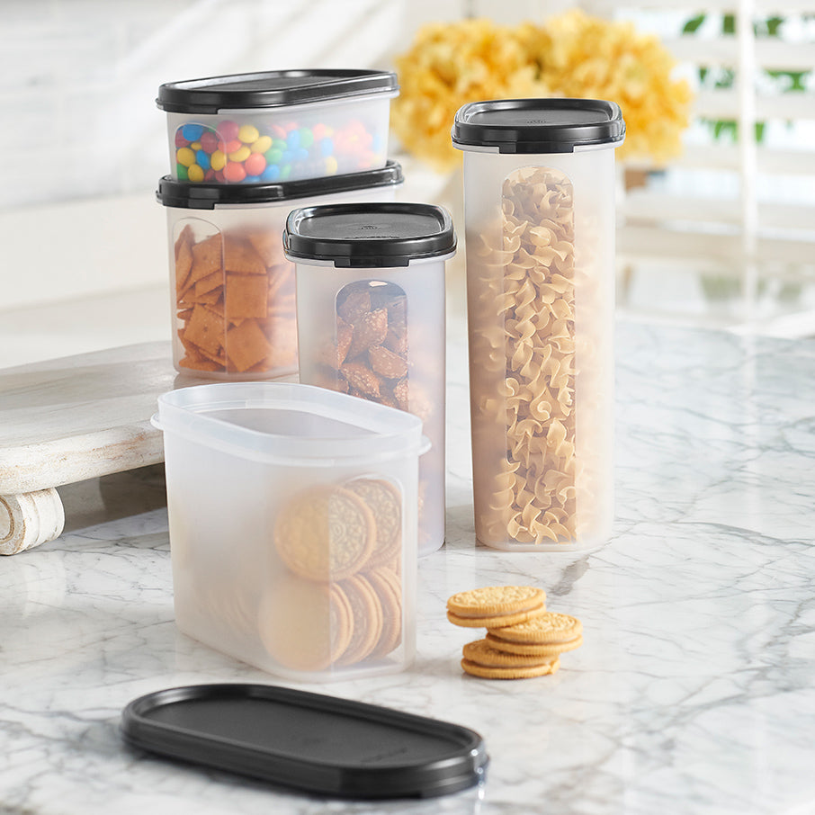 tupperware modular mates ovale 2 boîte de conservation alimentaire noir de jais
