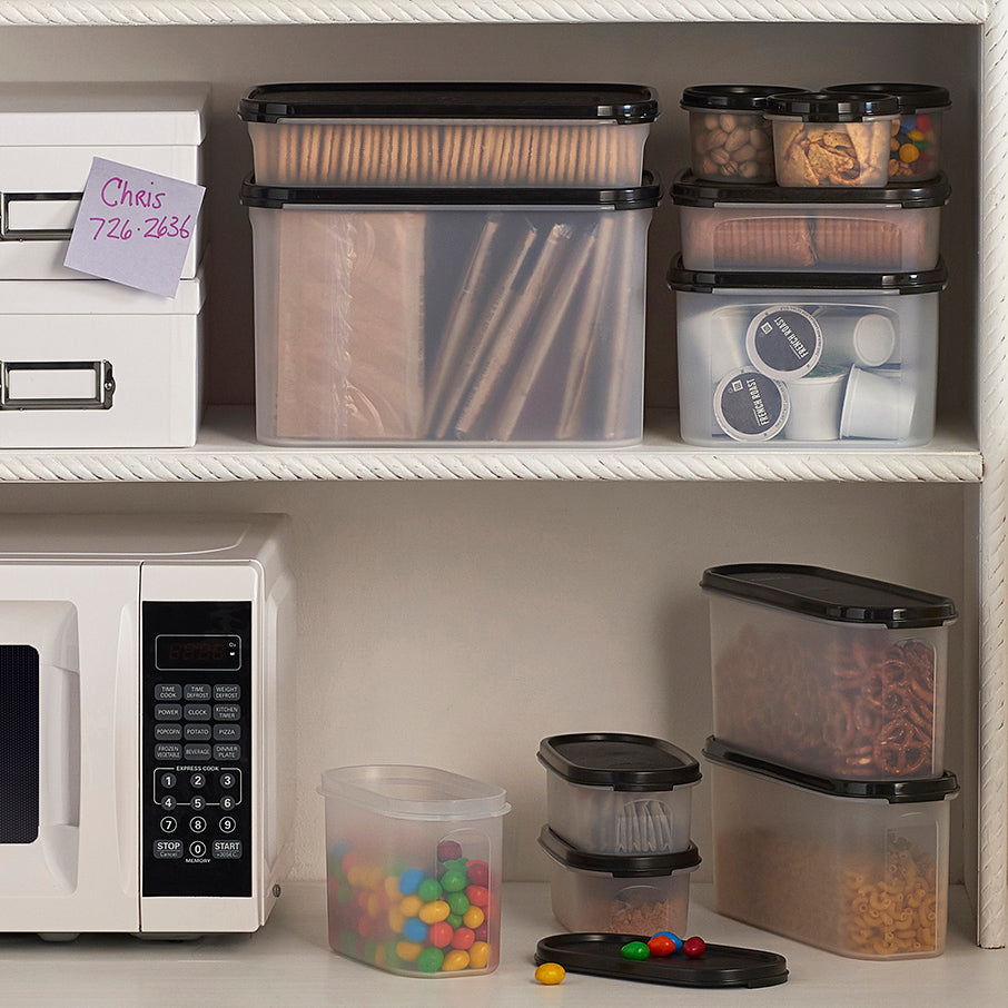 tupperware modular mates ovale 2 boîte de conservation alimentaire noir de jais