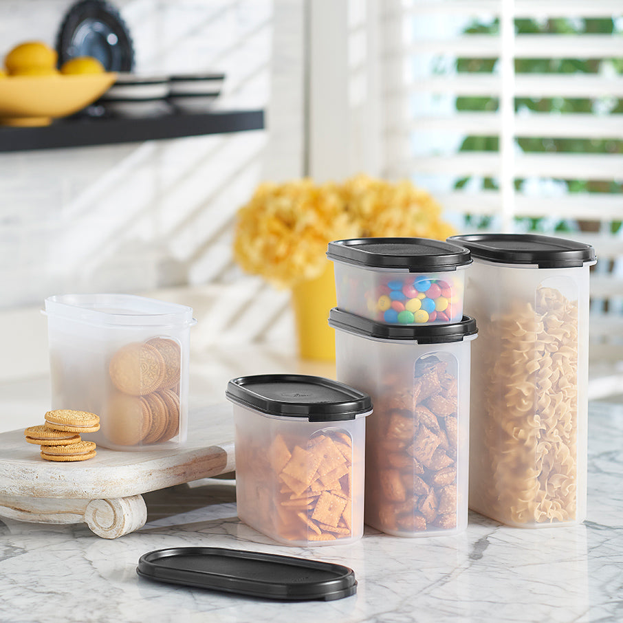 tupperware modular mates ovale 3 boîte de conservation alimentaire noir de jais