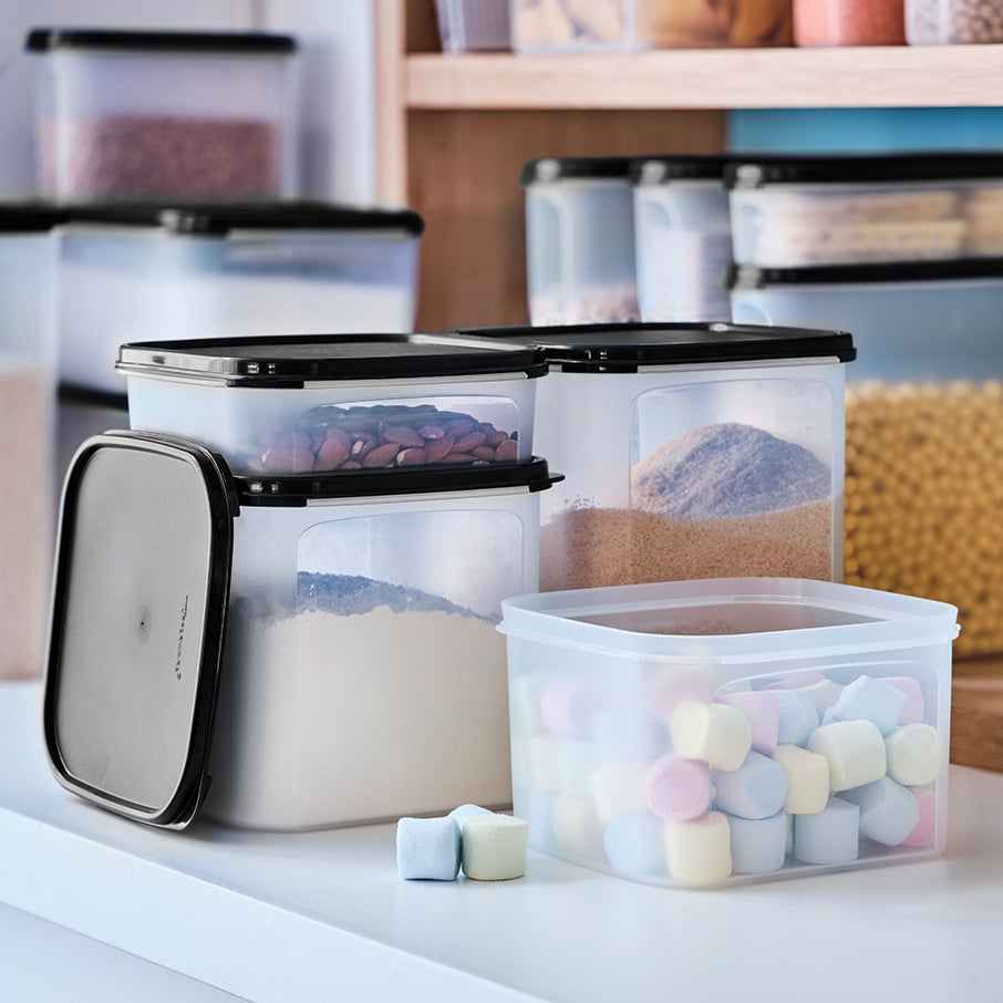 tupperware modular mates carré 2 boîte de conservation alimentaire noir de jais