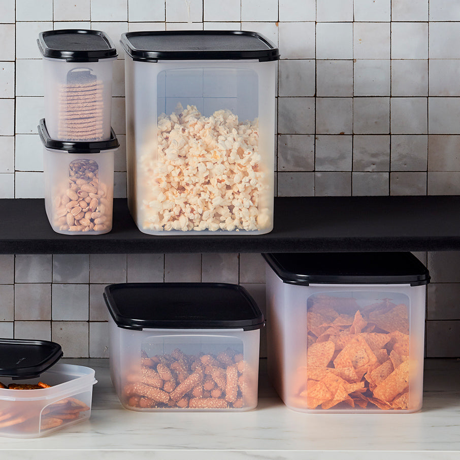 tupperware modular mates rectangulaire 2 boîte de conservation alimentaire noir de jais