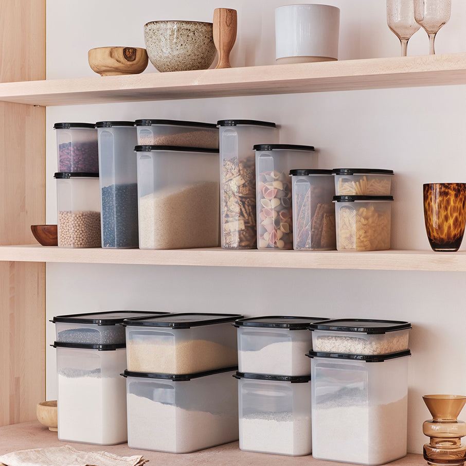 tupperware modular mates rectangulaire 2 boîte de conservation alimentaire noir de jais