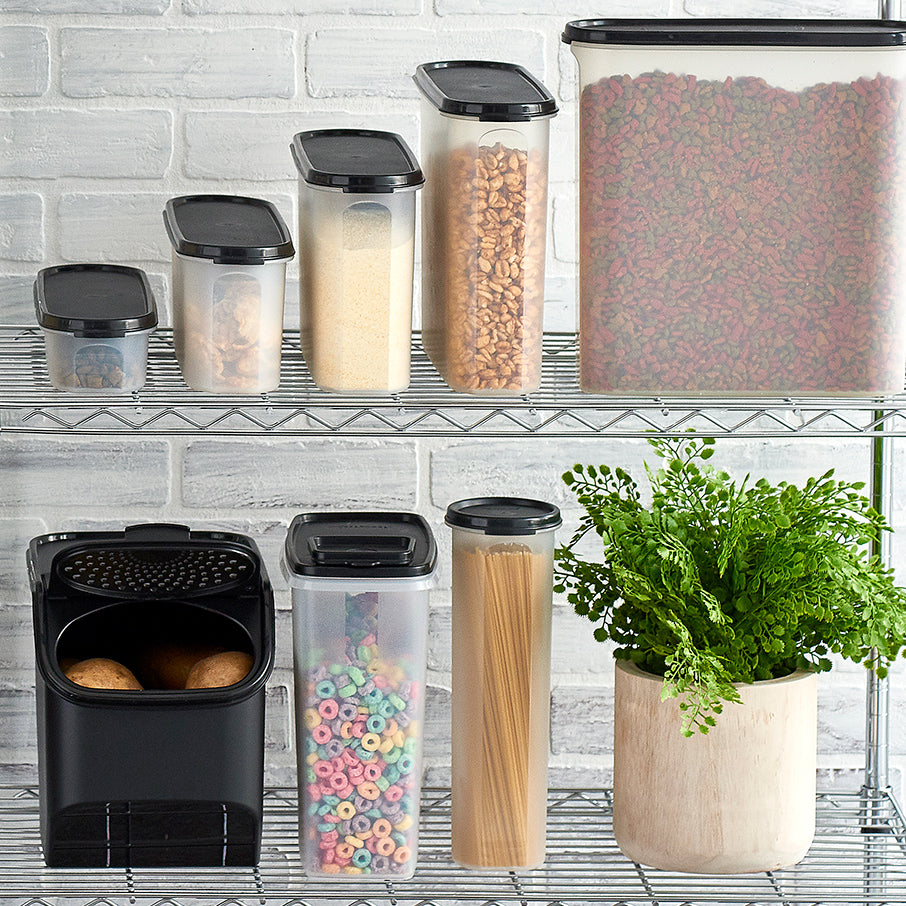 distributeur de spaghettis tupperware modular mates boîte de rangement pour pâtes noir de jais