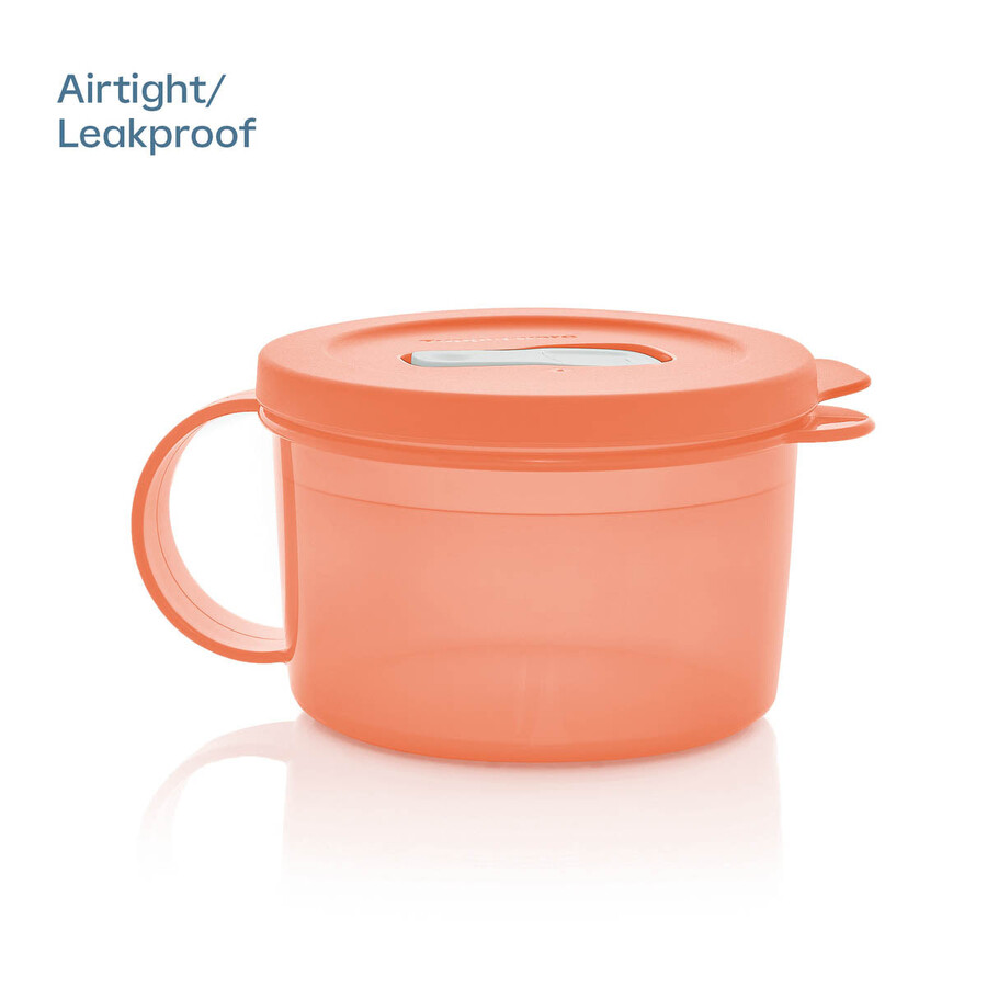 mug à soupe micro-ondable tupperware crystalwave plus lot de 2 anti-fuites rose cosy