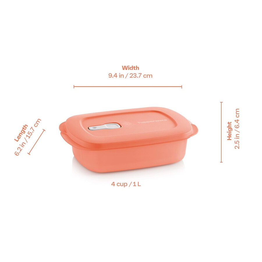 crystalwave plus rectangulaire 4 tasses 1 l orange