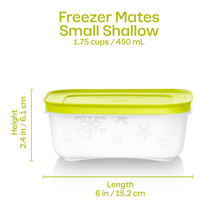 ensemble de 4 boîtes de congélation tupperware freezer mates plus petites et peu profondes