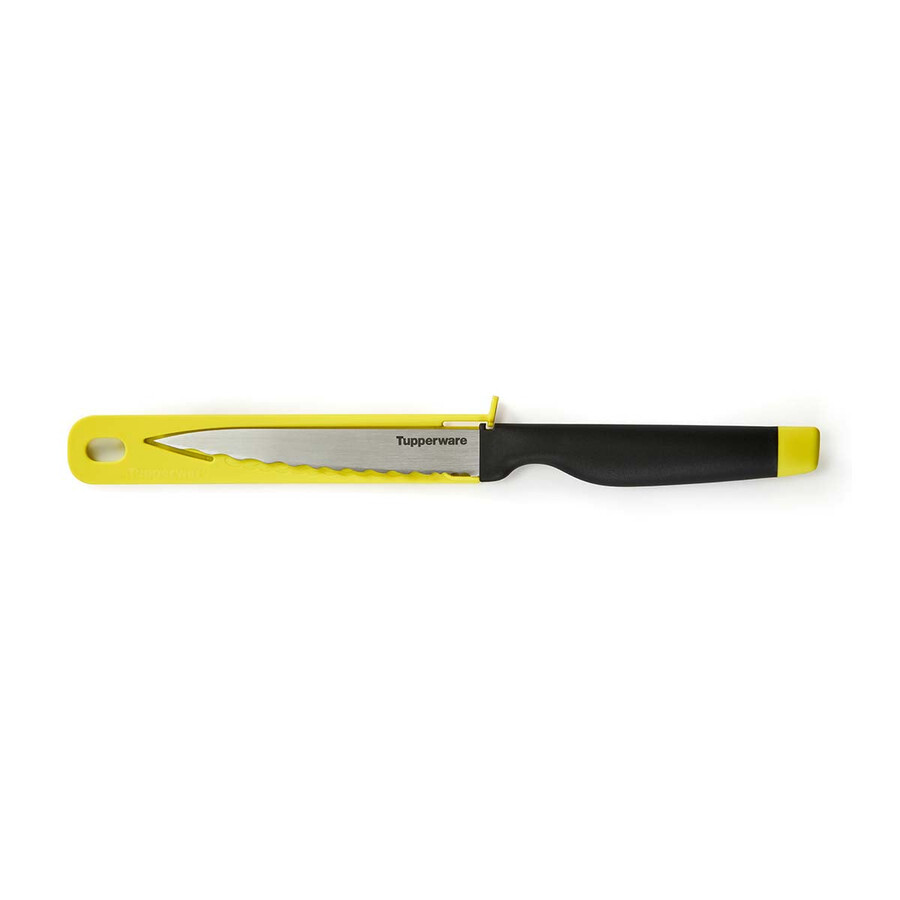 couteau utilitaire dentelé tupperware amazing series citron