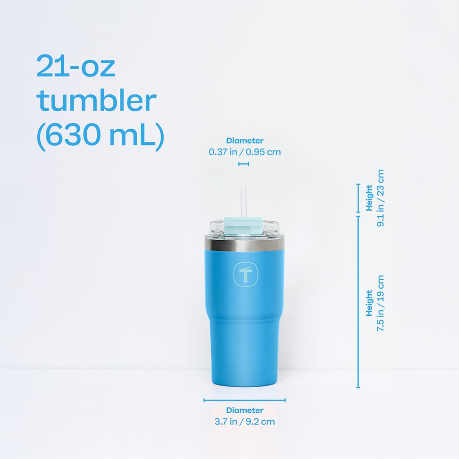 gobelet tupperware big t 630 ml bleu aube