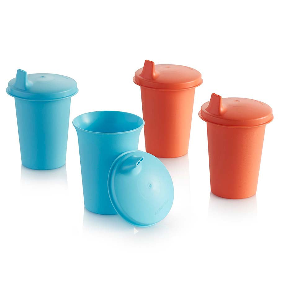 ensemble de gobelets bell et de couvercles à paille bleu spa rose douillet