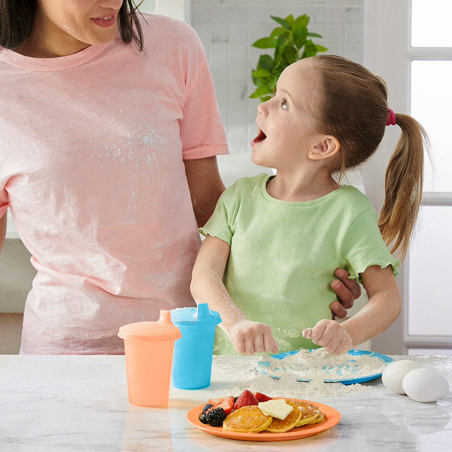 assiettes tupperkids bleu spa rose cosy