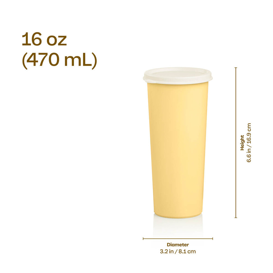 gobelets vintage 470 ml jaune bleu rose